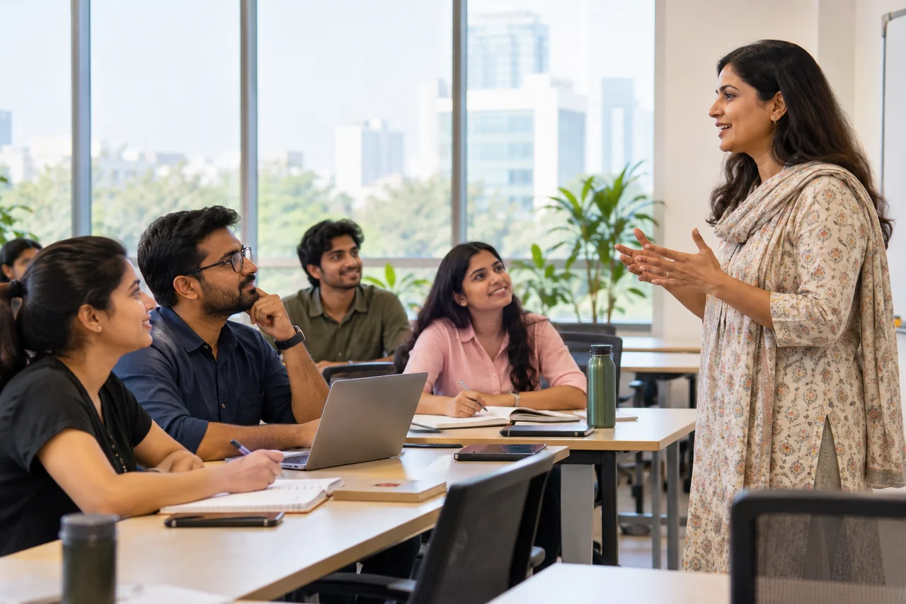 Bright adult learning room in Gurugram